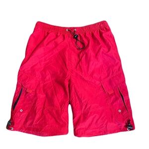 J.Khaki Swim Shorts-Red-Size L